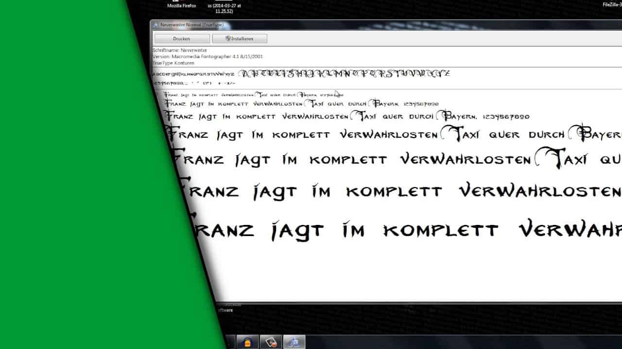 Schriftart installieren Schriftart installieren