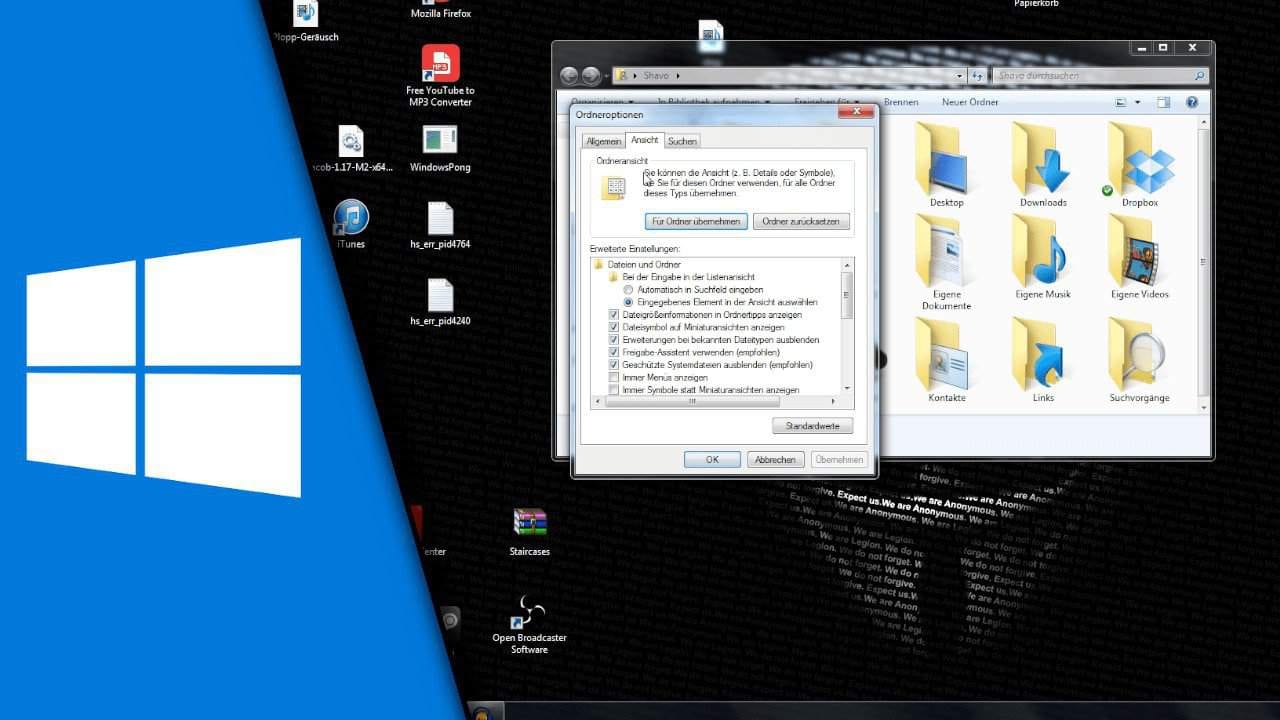 Versteckte Ordner anzeigen Windows 7 Versteckte Ordner anzeigen Windows 7