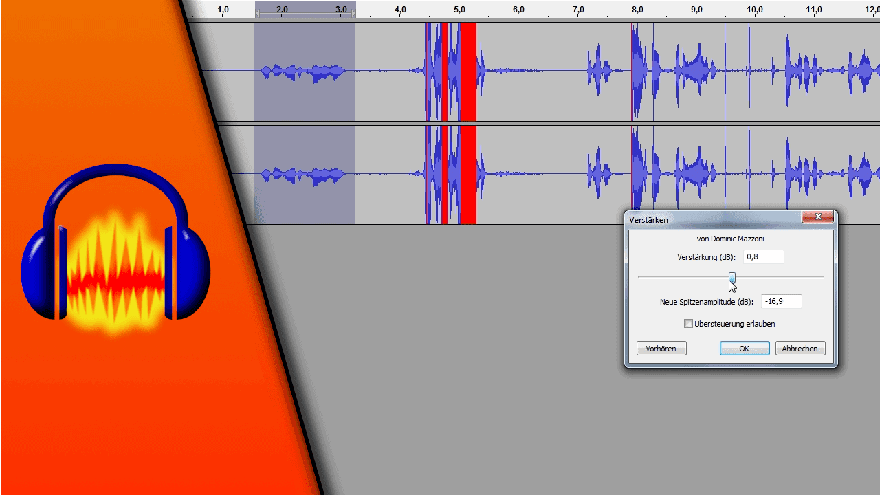 Audacity Lautstärke anpassen Audacity Lautstärke anpassen