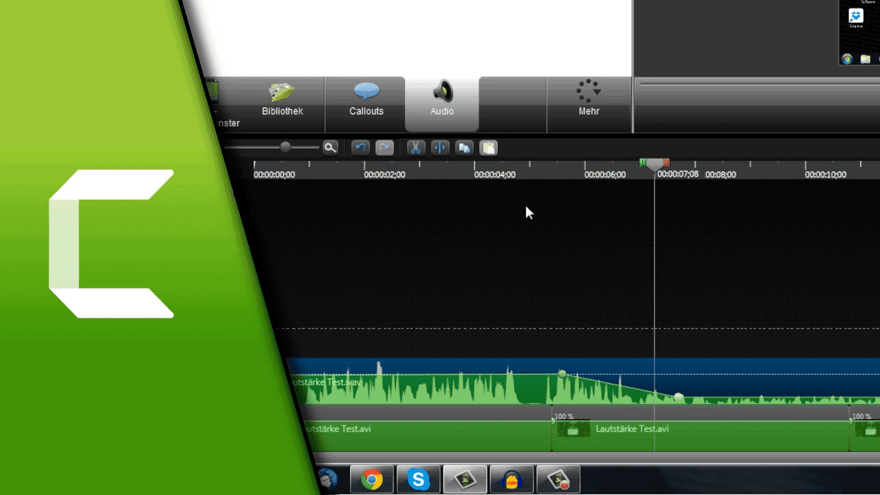 Camtasia Lautstärke ändern Camtasia Lautstärke ändern