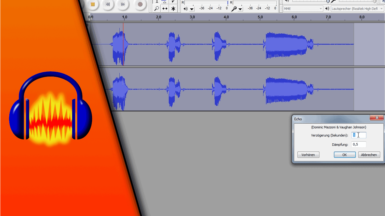 Audacity Echo einfügen