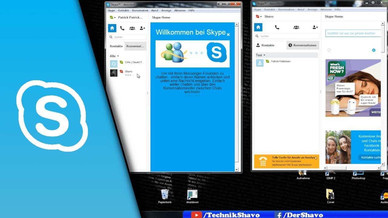 2 Skype Accounts gleichzeitig 2 Skype Accounts gleichzeitig