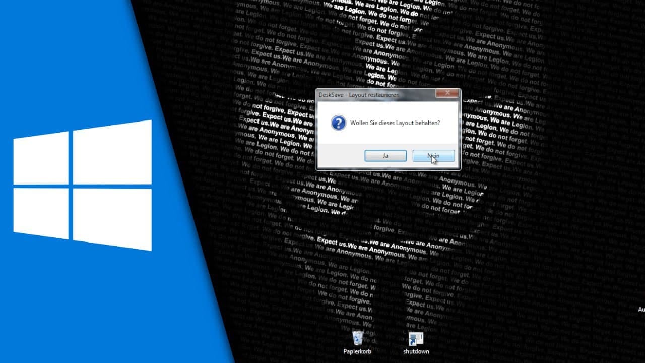 Desktop speichern Desktop speichern