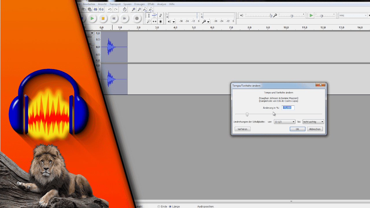 Audacity Löwengebrüll Audacity Löwengebrüll