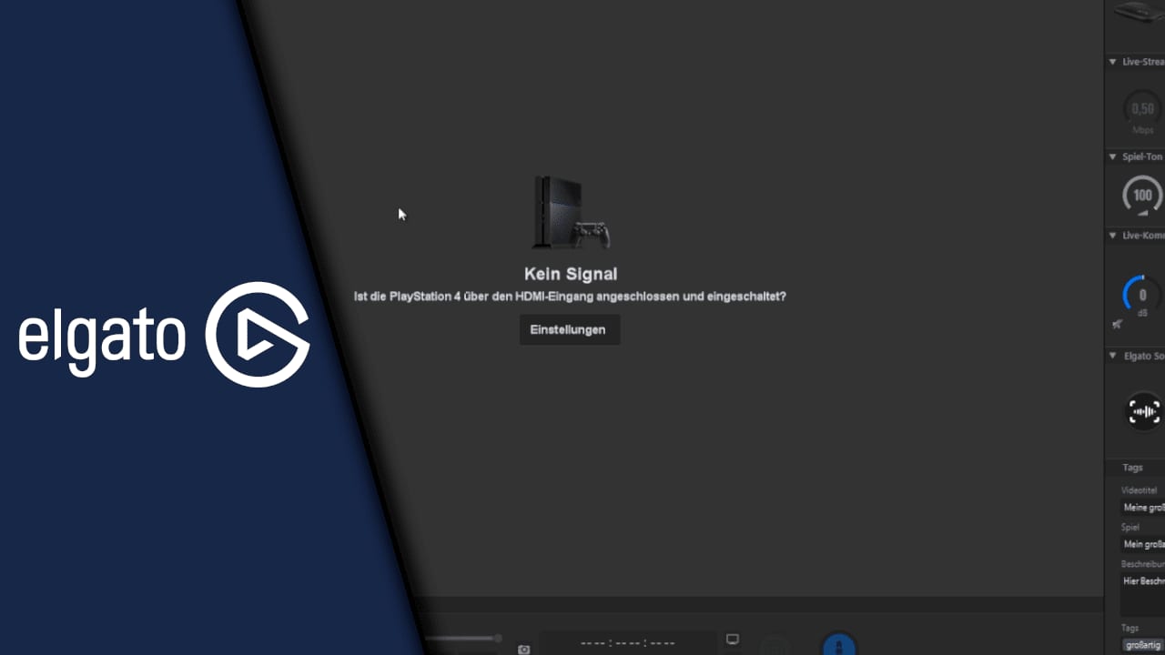 elgato Aufnahme Kein Signal elgato Aufnahme Kein Signal