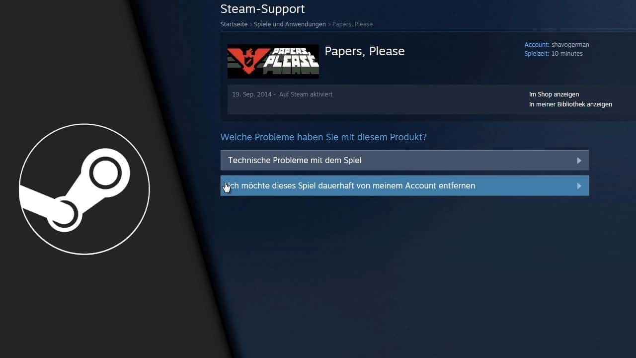 Steam Spiel entfernen Steam Spiel entfernen