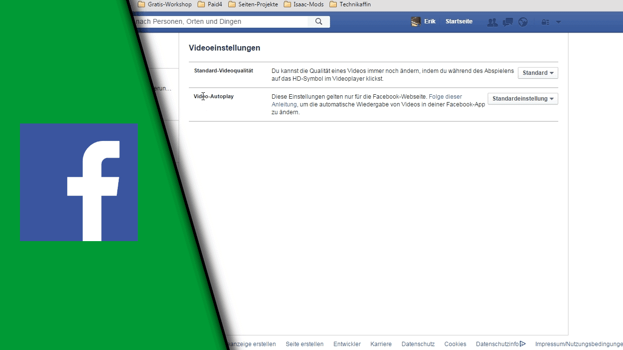 Facebook Autoplay deaktivieren Facebook Autoplay deaktivieren