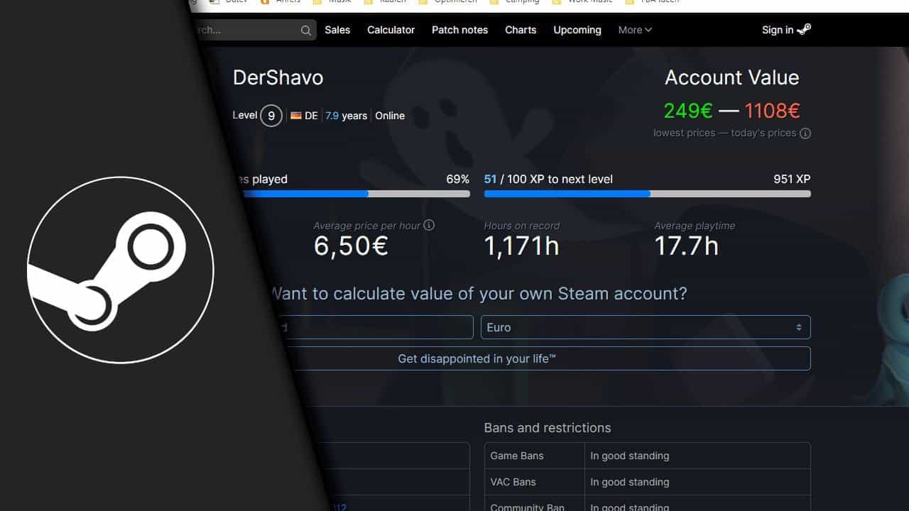 Steam Account Wert Steam Account Wert