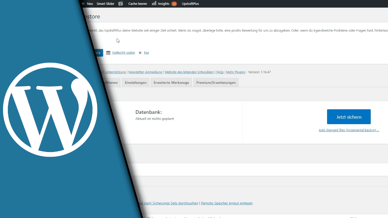 Wordpress BackUp erstellen Wordpress BackUp erstellen