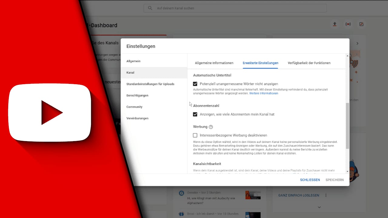 Abonnentenzahl auf Youtube verstecken Abonnentenzahl auf Youtube verstecken