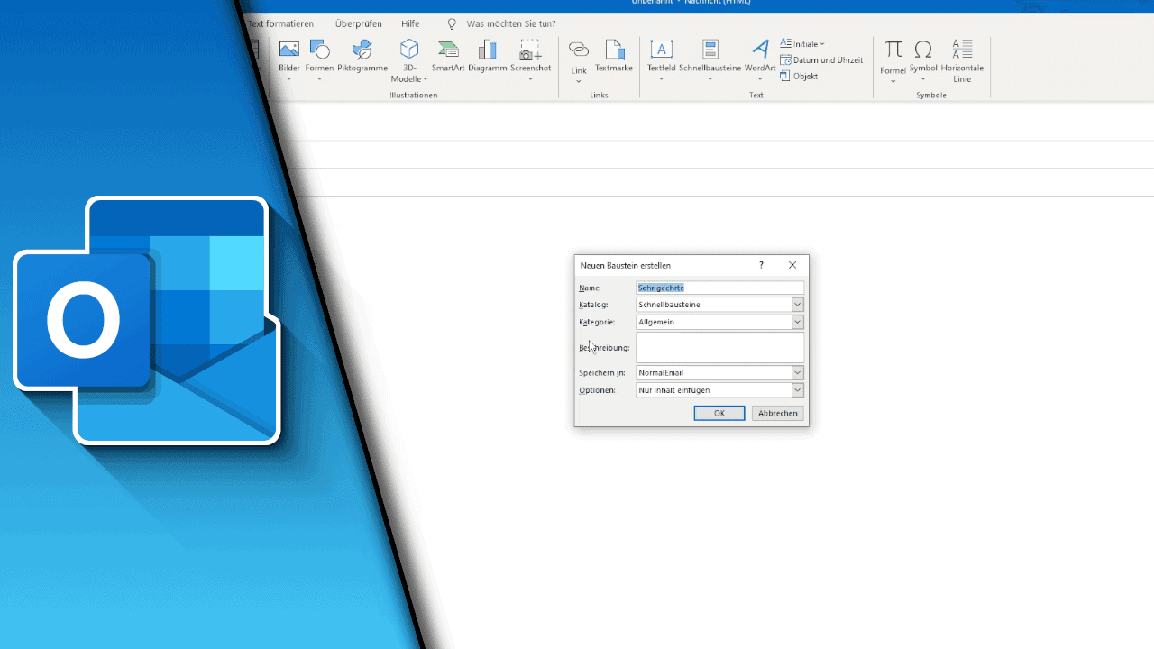 Outlook Textbausteine
