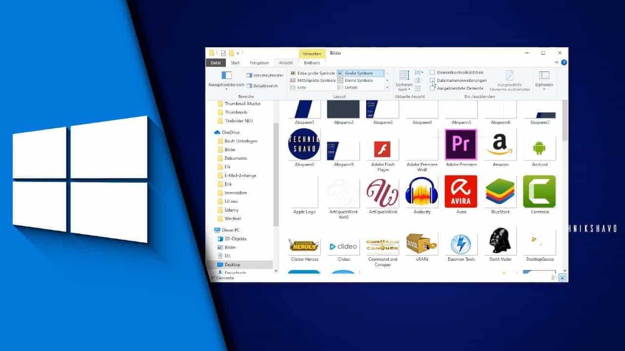 Windows 10 Dateiendungen anzeigen Windows 10 Dateiendungen anzeigen