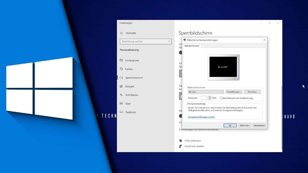 Bildschirmschoner Windows 10 Bildschirmschoner Windows 10