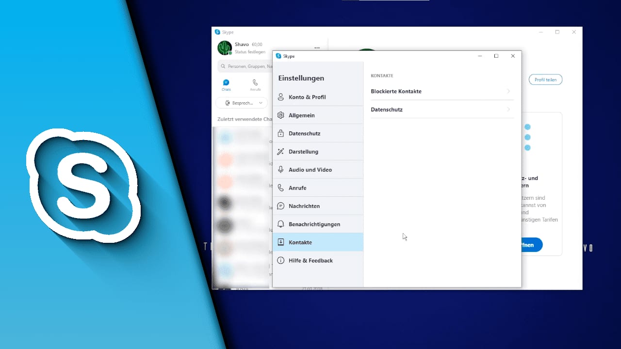 Skype Kontakt blockieren