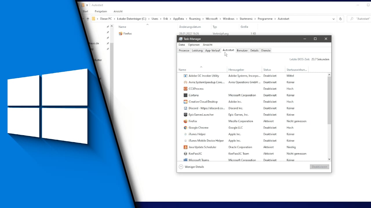 Windows 10 Autostart hinzufügen Windows 10 Autostart hinzufügen