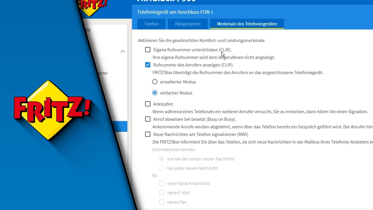 FritzBox Rufnummer unterdrücken FritzBox Rufnummer unterdrücken
