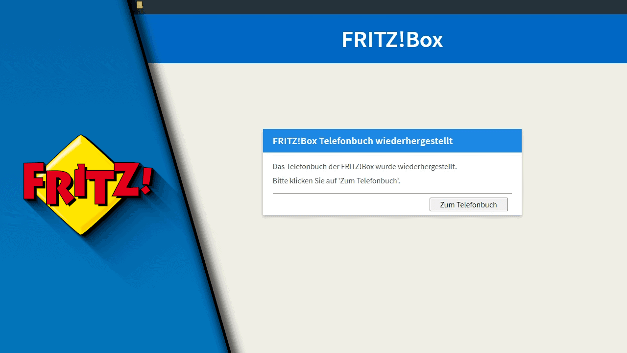 FritzBox Telefonbuch importieren FritzBox Telefonbuch importieren