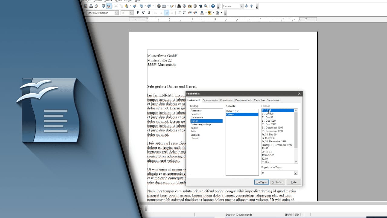 OpenOffice Writer Datum automatisch aktualisieren OpenOffice Writer Datum automatisch aktualisieren