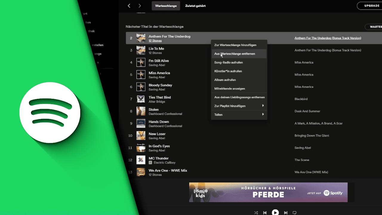 Spotify Warteschlange löschen Spotify Warteschlange löschen