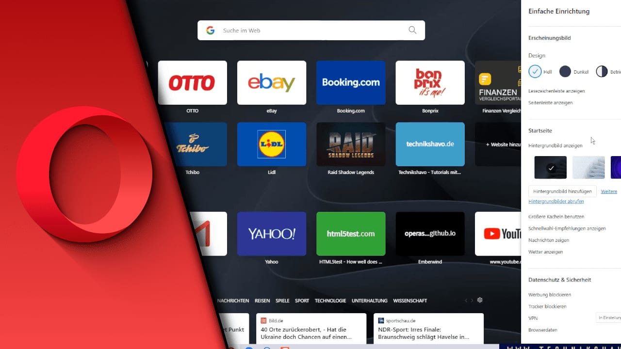 Opera Vorschläge deaktivieren Opera Vorschläge deaktivieren
