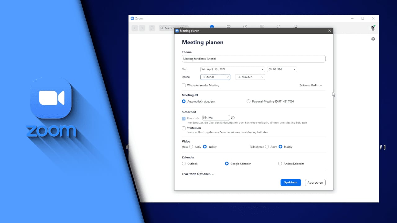 Zoom Meeting planen Zoom Meeting planen