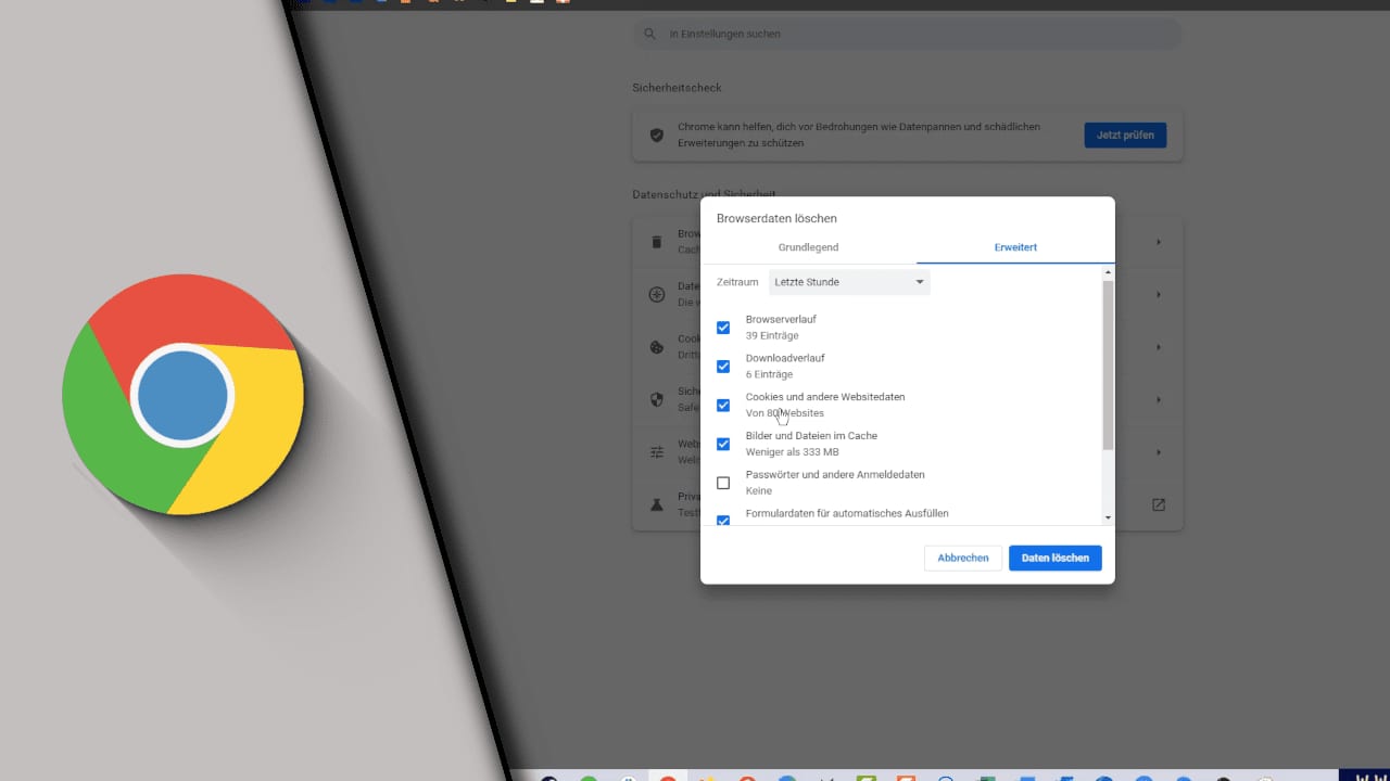 Chrome Formulardaten löschen