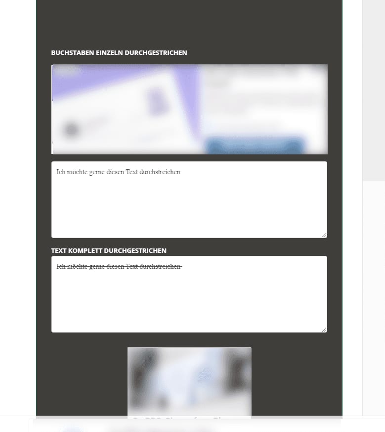 Excel Text durchstreichen Android & iOS