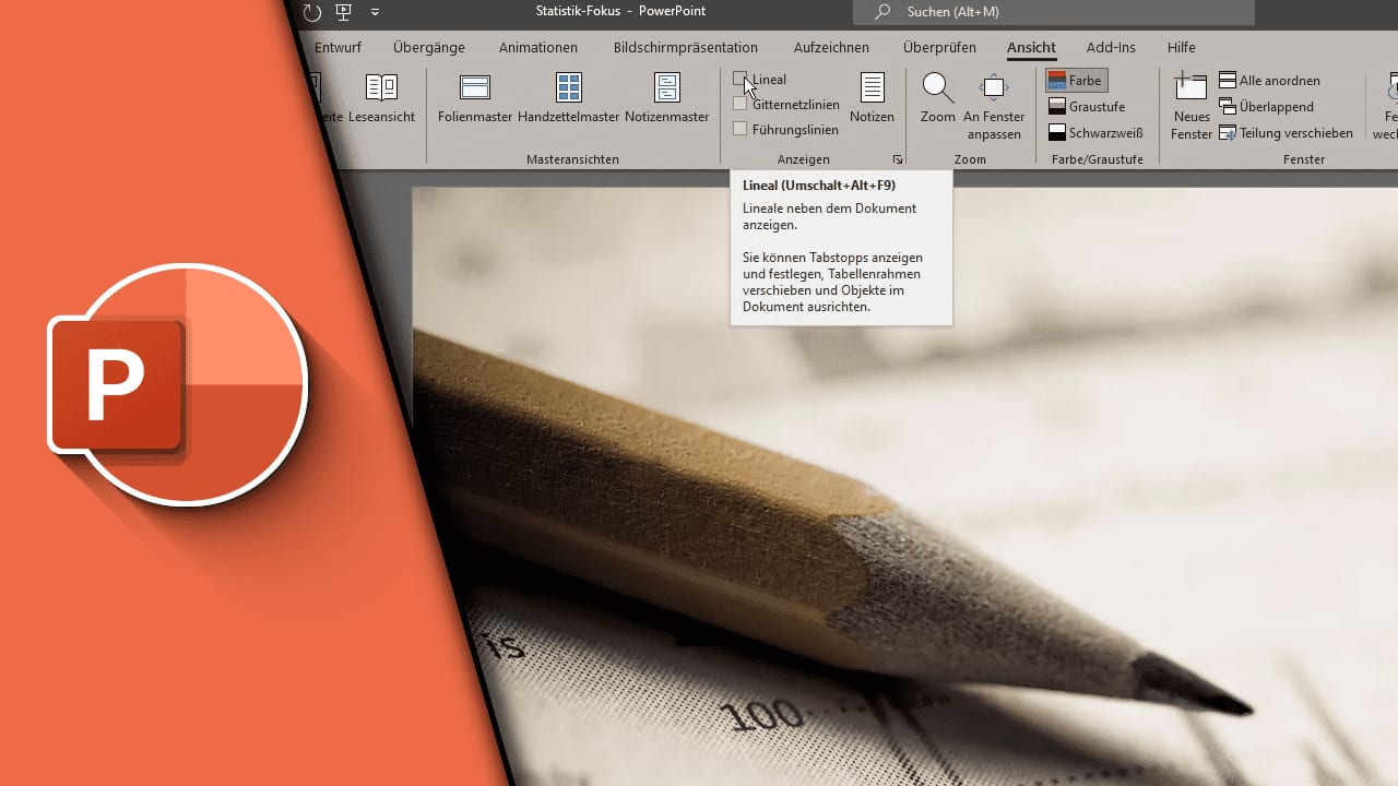 PowerPoint Lineal einblenden PowerPoint Lineal einblenden
