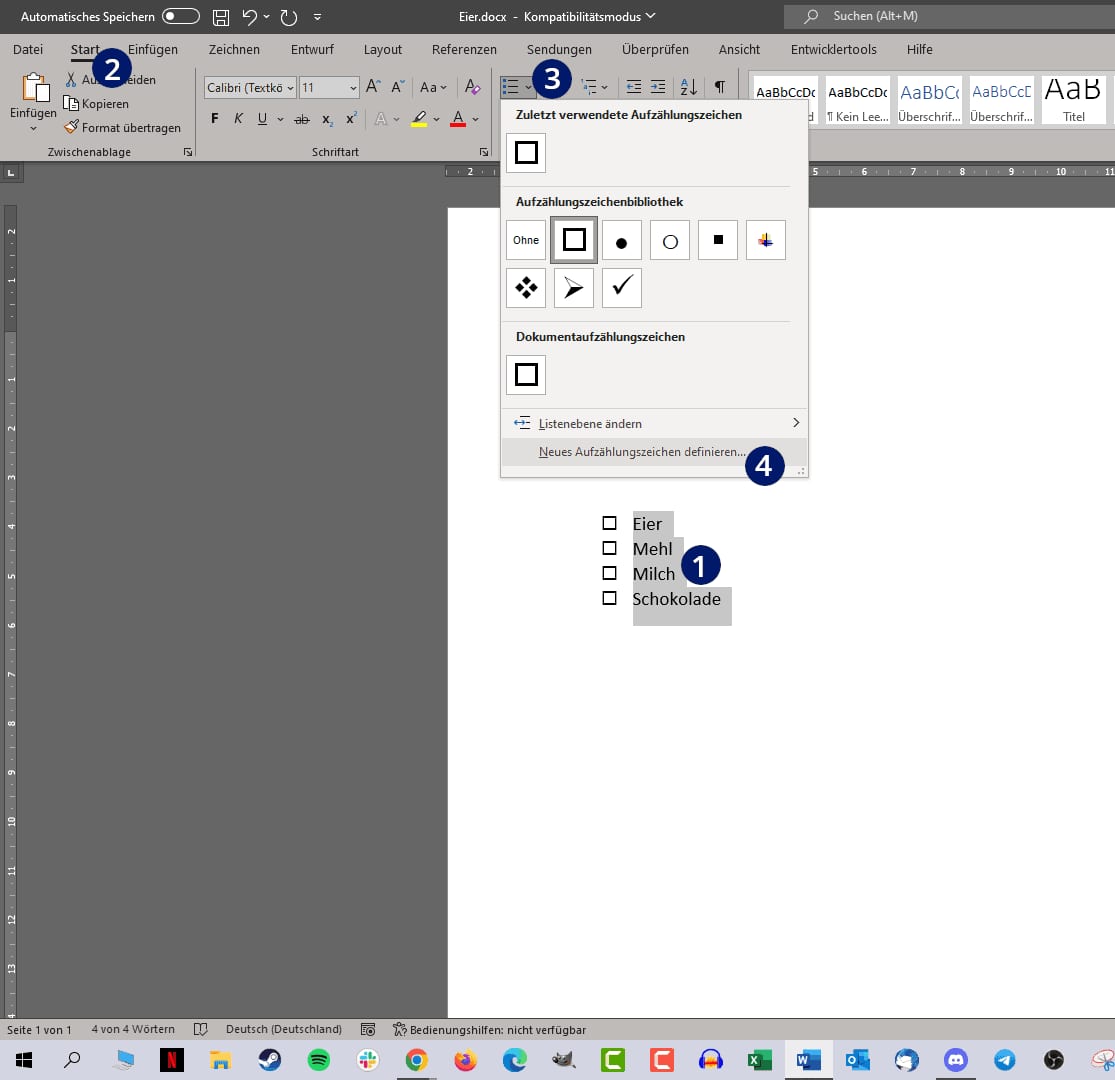 Checkboxen zum Ausdrucken Checkboxen zum Ausdrucken