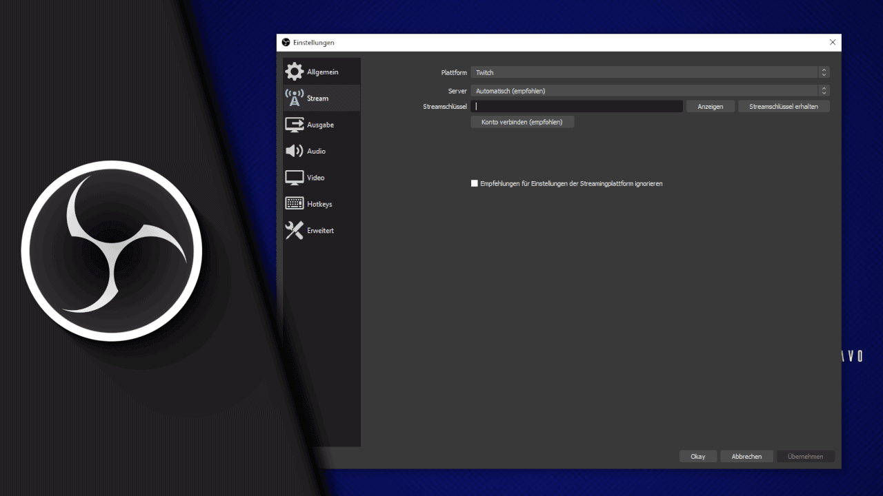 OBS mit Twitch verbinden