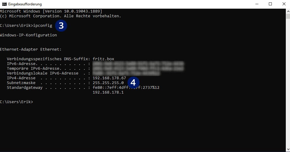 Wo steht die IP Adresse vom Router