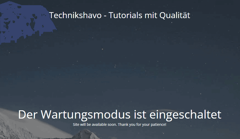 WordPress Seite Wartungsmodus