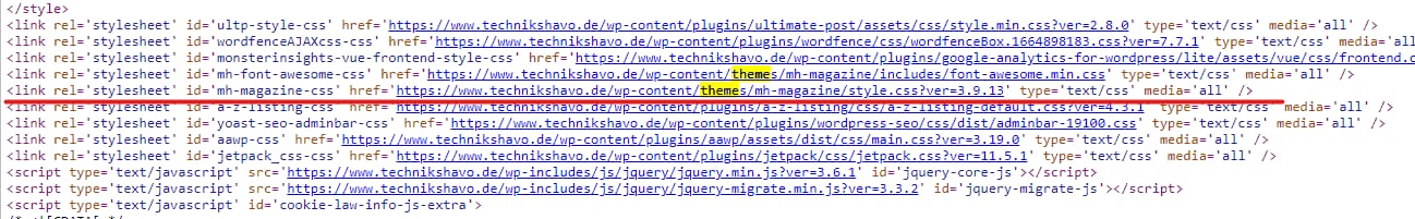 WordPress Theme im Quelltext herausfinden WordPress Theme im Quelltext herausfinden