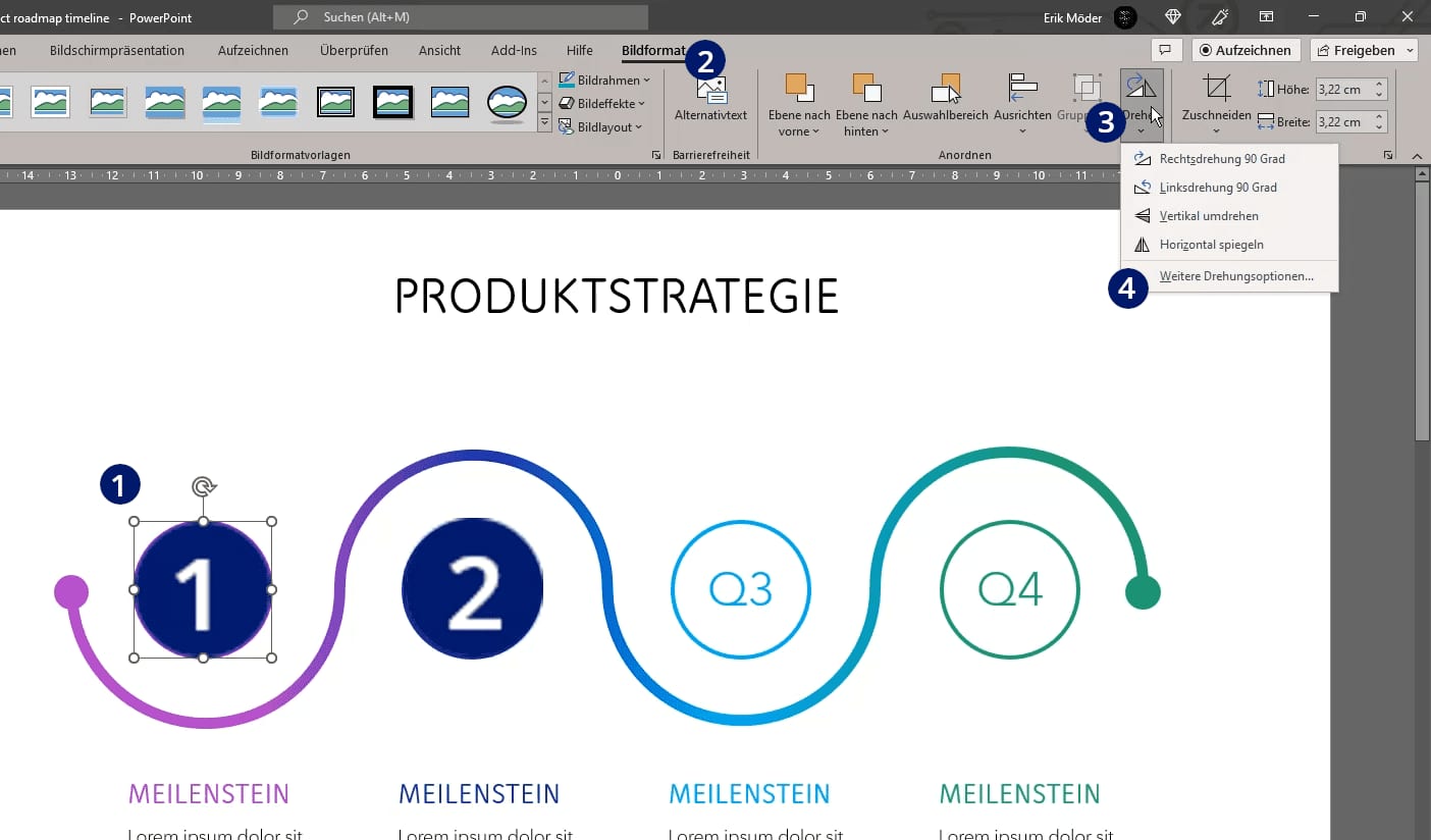 Powerpoint Bild drehen eigener Winkel Powerpoint Bild drehen eigener Winkel