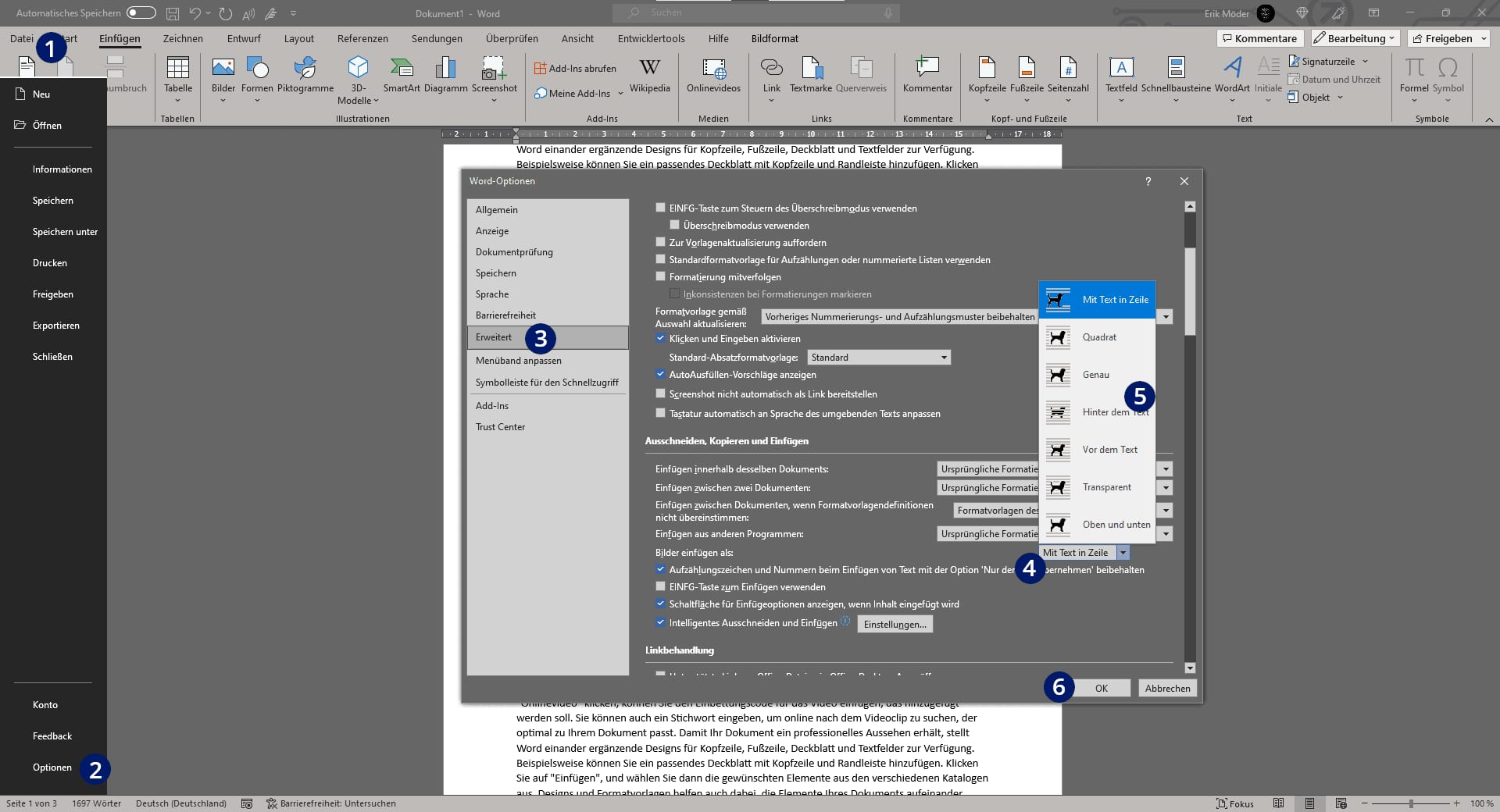 Layoutoptionen-Standard in Word speichern Layoutoptionen-Standard in Word speichern