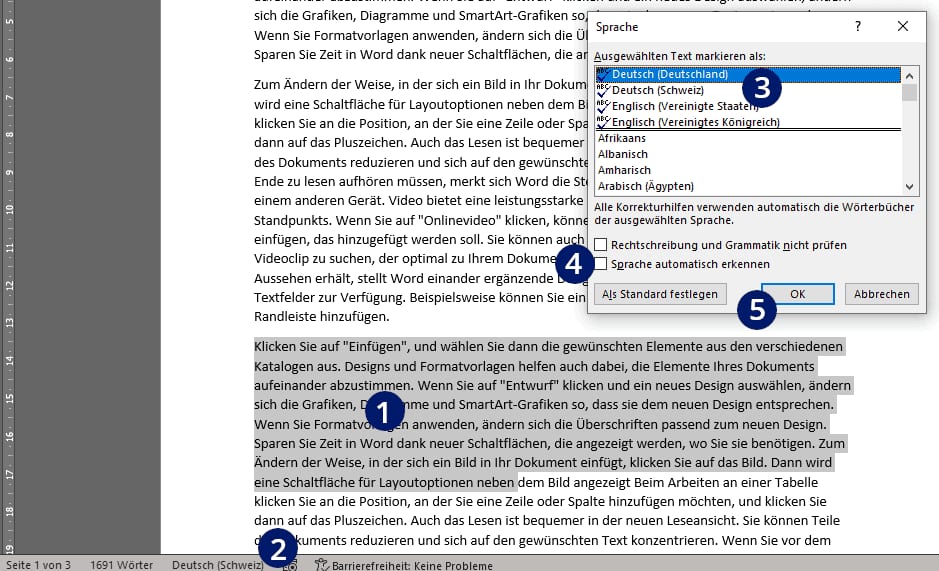 Word laut vorlesen Sprache ändern Word laut vorlesen Sprache ändern