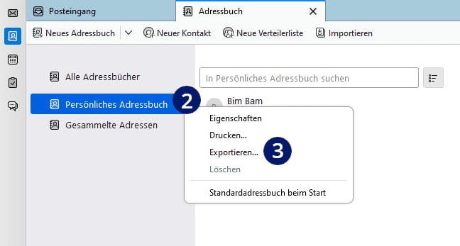Adressbuch Thunderbird exportieren Adressbuch Thunderbird exportieren