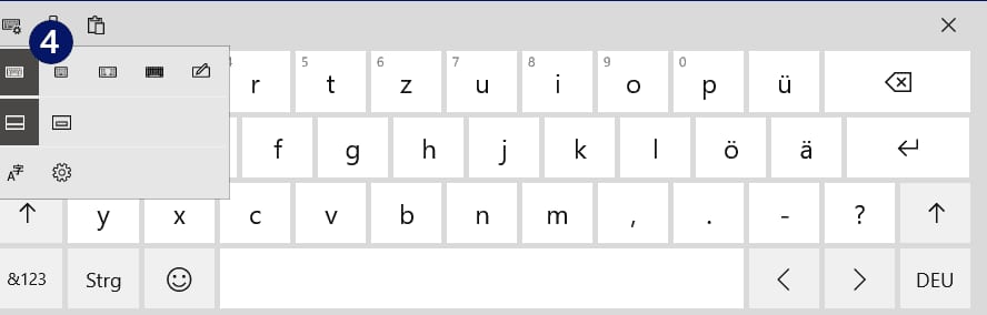 Windows Bildschirmtastatur