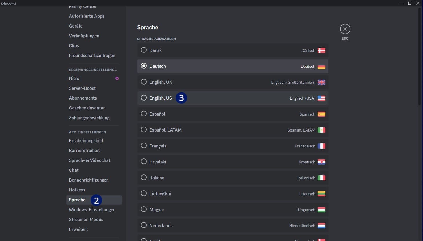 Discord auf deutsch umstellen Discord auf deutsch umstellen