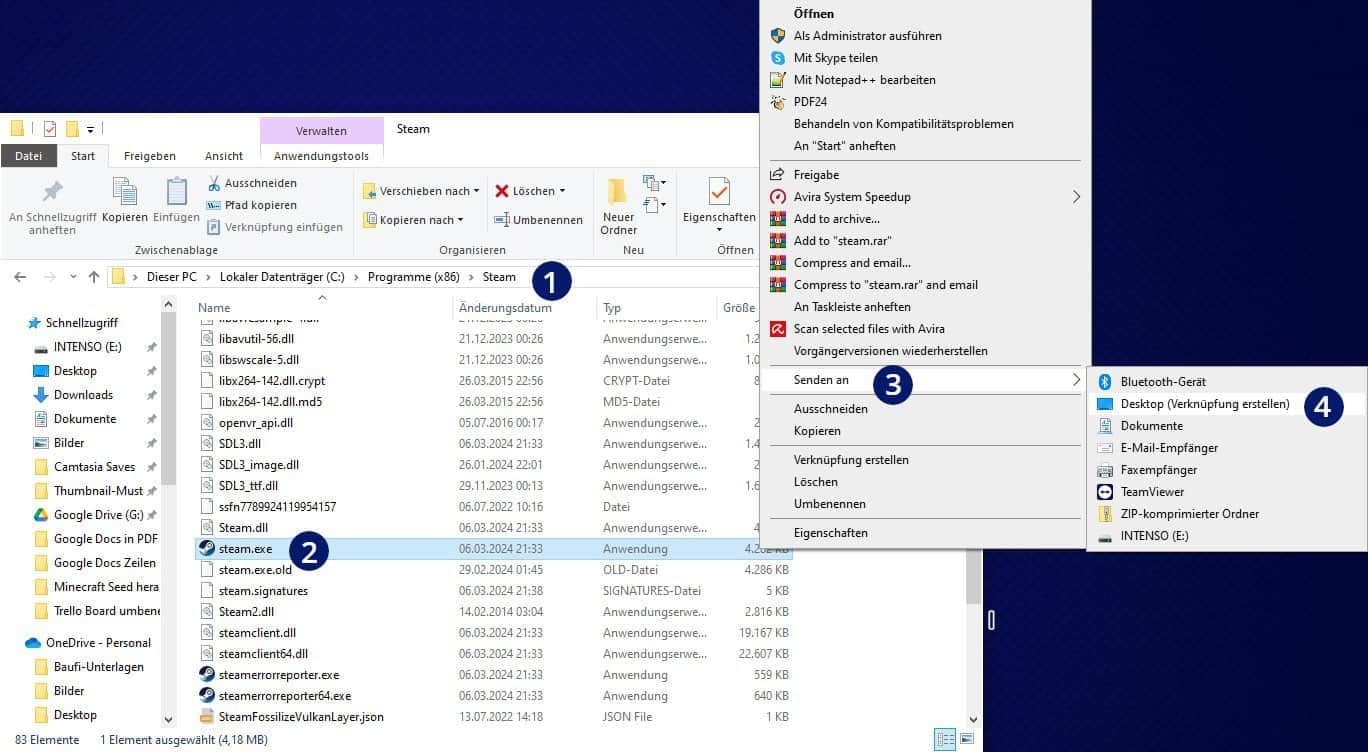 Steam im Hintergrund starten