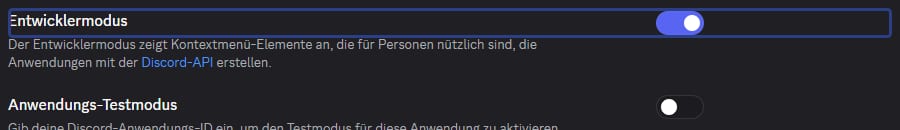 Discord Account Alter herausfinden: der Schalter Entwicklermodus in den Einstellungen Discord Account Alter herausfinden: der Schalter Entwicklermodus in den Einstellungen