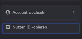 Nutzer-ID kopieren im Profilmenü von Discord Nutzer-ID kopieren im Profilmenü von Discord