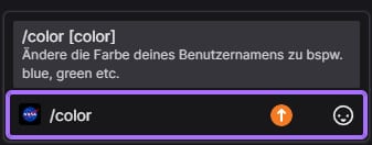 Twitch Chat-Farbe ändern mit dem Befehl /color Twitch Chat-Farbe ändern mit dem Befehl /color