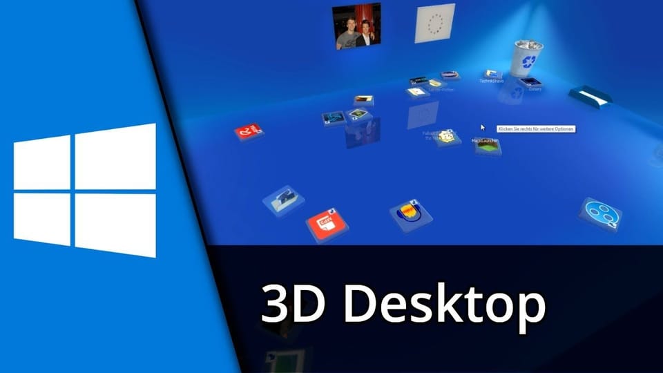 3D Desktop in Windows 10 einrichten | Tutorial: Vorschaubild zum YouTube-Tutorial von TechnikShavo