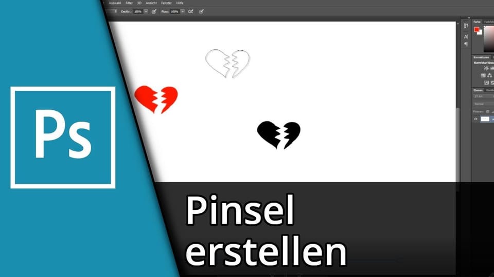 Adobe Photoshop Pinsel erstellen / Eigene Pinsel | Tutorial: Vorschaubild zum YouTube-Tutorial von TechnikShavo