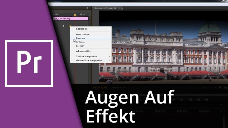 Adobe Premiere Augen Auf / Blinking Eye Effekt | Tutorial: Vorschaubild zum YouTube-Tutorial von TechnikShavo