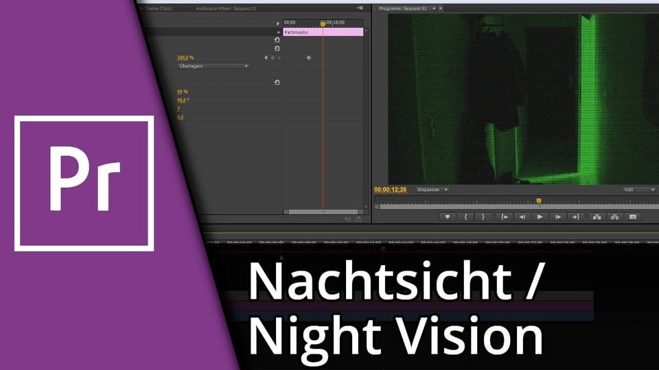 Adobe Premiere Pro Nachtsicht / Night Vision | Tutorial: Vorschaubild zum YouTube-Tutorial von TechnikShavo
