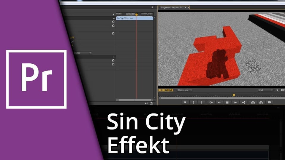 Adobe Premiere Sin City Effekt / Schwarz-Weiß mit einer Farbe | Tutorial: Vorschaubild zum YouTube-Tutorial von TechnikShavo