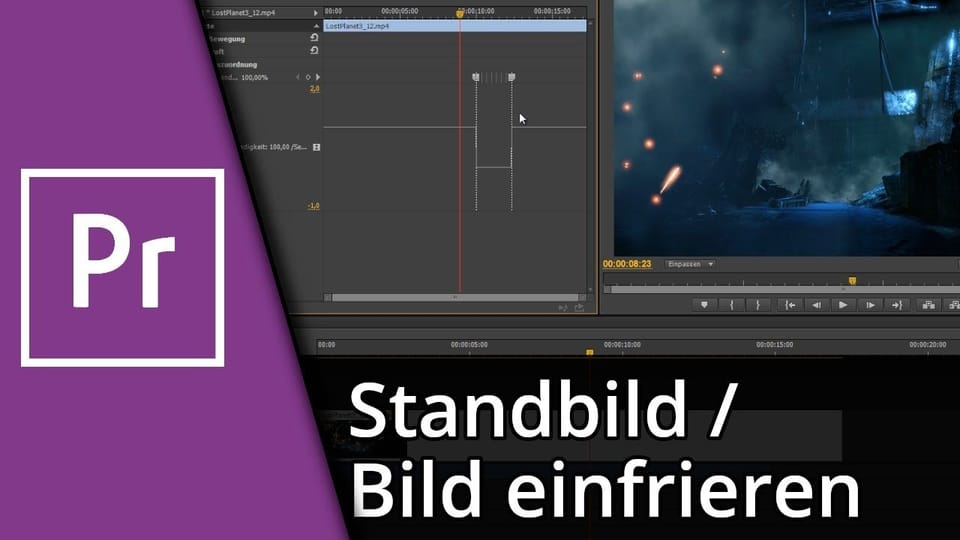 Adobe Premiere Standbild erzeugen / Bild einfrieren | Tutorial: Vorschaubild zum YouTube-Tutorial von TechnikShavo