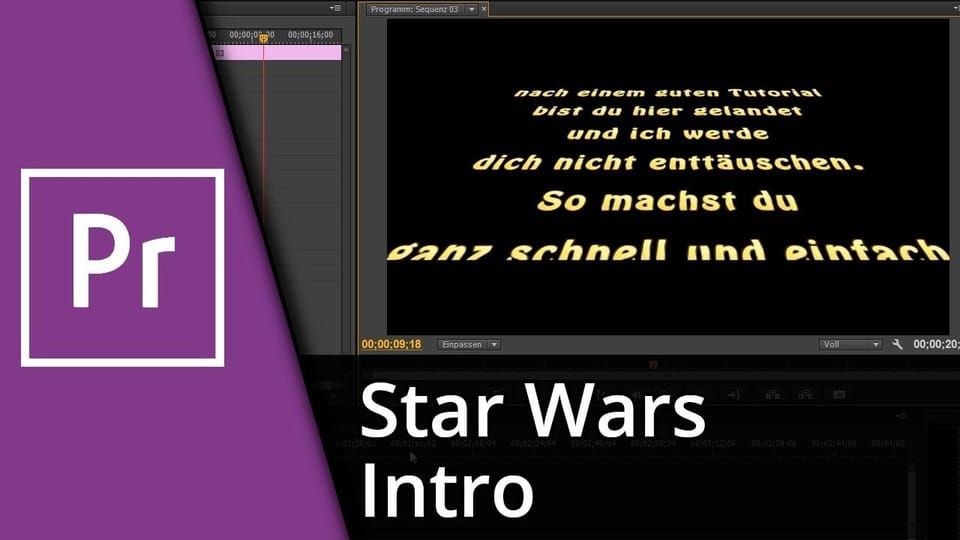Adobe Premiere Star Wars Intro erstellen | Tutorial: Vorschaubild zum YouTube-Tutorial von TechnikShavo